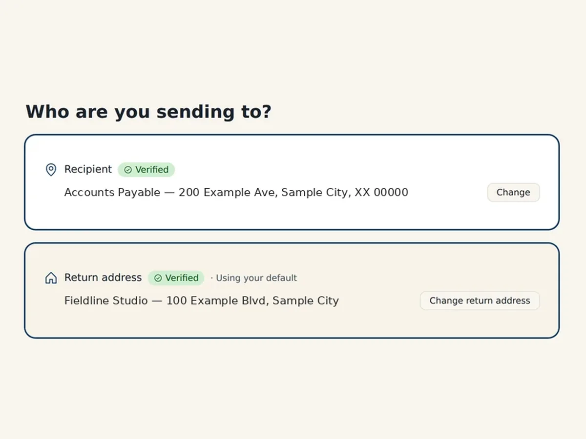 Step 2: Upload it and pick the customer