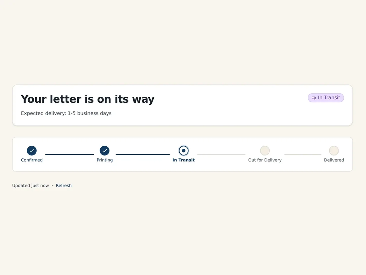 Step 4: We print and mail it