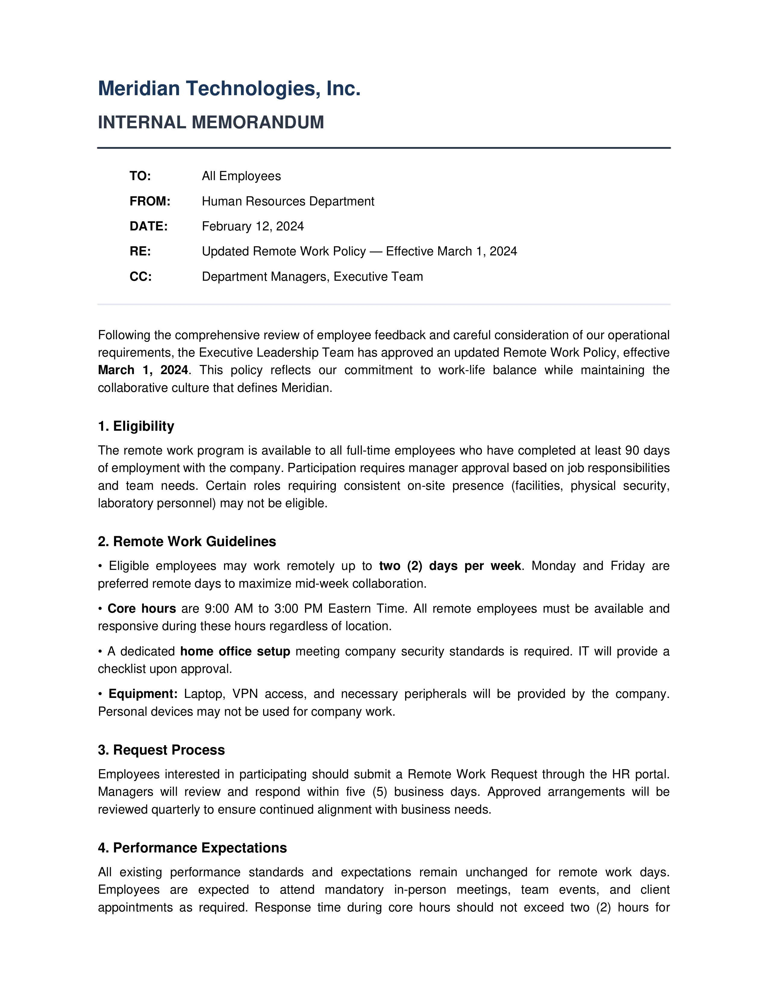 Policy update notice prepared for First-Class mailing